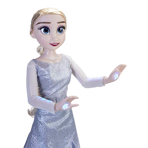 Jakks 214964 Frozen 2-Elsa Light & Sound - Muñeca articulada (80 cm)