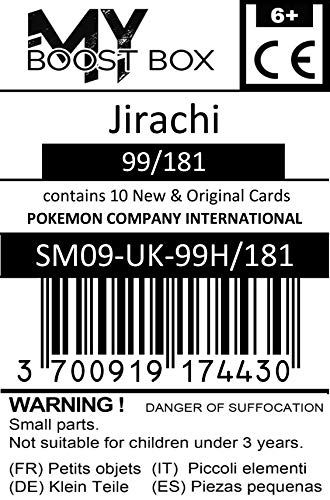 Jirachi 99/181 Holo - #myboost X Sun & Moon 9 Team Up - Coffret de 10 Cartes Pokémon Aglaises