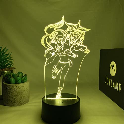 JoyLamp - Sai Yamanaka - Colección oficial JoyLamp x Naruto - 16 colores + Mando a distancia + Embalaje de Naruto - Lámpara Manga 3D de Naruto