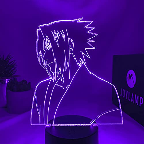 JoyLamp Sasuke Uchiha / Kyûbi - Colección oficial JoyLamp x Naruto - 16 colores + Mando a distancia + Embalaje Naruto - Lámpara Manga 3D Naruto