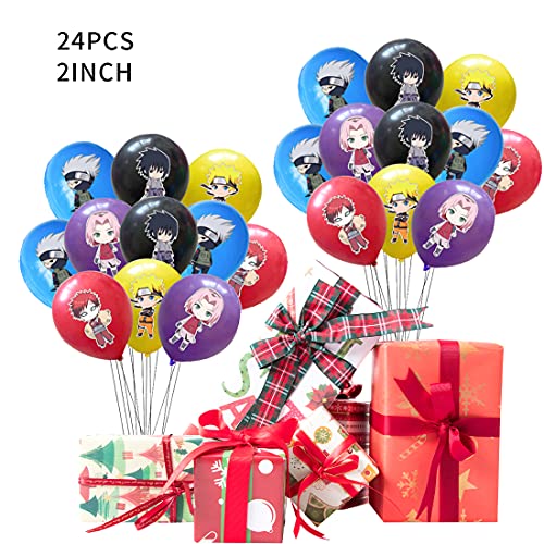 Juego de 24 globos de Naruto Wopin – Naruto para decoración de cumpleaños, decoración de globos de fiesta, globos de cumpleaños para niños, utilizados para cumpleaños, fiestas y baby shower