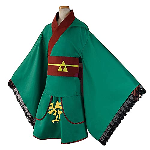 Juego de anime La leyenda de Zelda: disfraz de princesa crepúsculo, juego de uniforme de kimono utilizado para festivales cosplay o regalo-verde_XXL