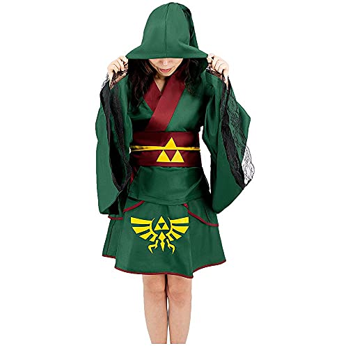 Juego de anime La leyenda de Zelda: disfraz de princesa crepúsculo, juego de uniforme de kimono utilizado para festivales cosplay o regalo-verde_XXL