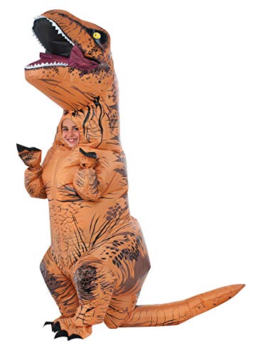 Jurassic World - Disfraz hinchable de dinosaurio T-Rex para niños, infantil Talla única (Rubie's 610821)