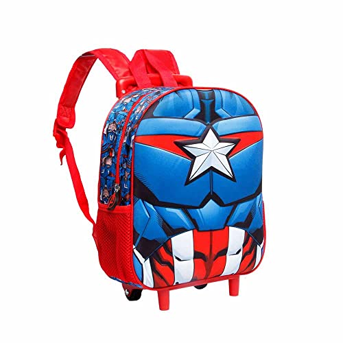 Karactermania Capitán América Civil War - Mochila Basic con Carro, Rojo