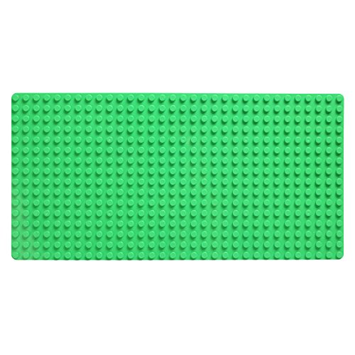 Katara- Placa de Construcción Compatible con Lego Duplo, Hubelino, Papimax, Unico Plus, 3 Pcs, Tamaño 51 x 26cm / 32 x 16 Pernos, Color Verde Oscuro, 51 x 26 cm (1739-2)