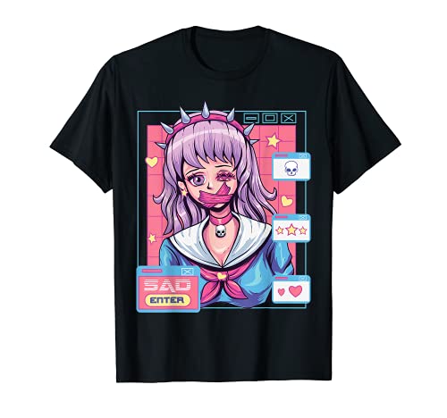 Kawaii Pastel Goth Video Game Anime Aesthetic Girl Nu Goth Camiseta