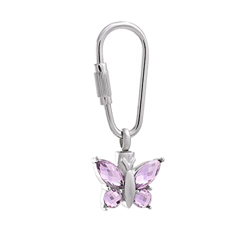 KBFDWEC Llavero de cremación para Cenizas Alas de ángel de Acero Inoxidable Colgante de Cruz de Plumas Llavero de joyería de cremación para Hombres/Mujeres   5