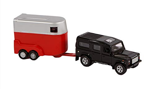 Kids Globe Land Rover Defender con Remolque de Caballo