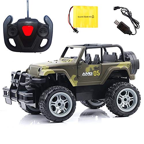 Kikioo RC Trucks High Speed ​​Racing Control Remoto Monster Cars 1/14 Escala 4WD 2.4Ghz Crawlers Chariot Radio Control Vehículo Todo Terreno Rock Crawler Fast Electric Desert Buggy (Verde)