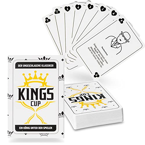 Kings Cup Party Drinking Game: el Juego Original de Beber en la edición 2.0 del Juego de Cartas con expansión de 52 Cartas VERSIÓN Alemana