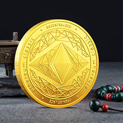 Kocreat Ethereum ETH Ether Moneda-Moneda Conmemorativa Virtual Bitcoin Wall Street Lucky Decision Moneda Hobo Moneda Recuerdo Moneda Replica Replica Colección Oro