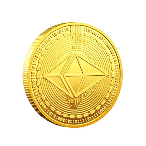 Kocreat Ethereum ETH Ether Moneda-Moneda Conmemorativa Virtual Bitcoin Wall Street Lucky Decision Moneda Hobo Moneda Recuerdo Moneda Replica Replica Colección Oro