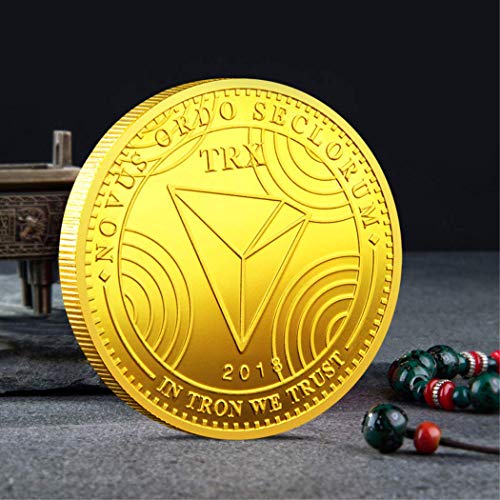 Kocreat TRON TRX Moneda-Moneda Conmemorativa Virtual Bitcoin Wall Street Lucky Decision Moneda Hobo Moneda Recuerdo Moneda Replica Replica Colección Oro