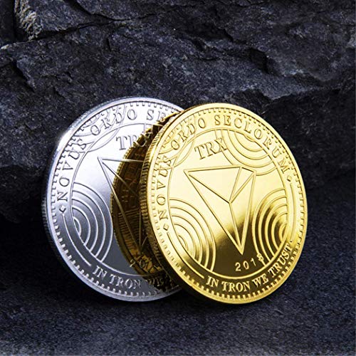 Kocreat TRON TRX Moneda-Moneda Conmemorativa Virtual Bitcoin Wall Street Lucky Decision Moneda Hobo Moneda Recuerdo Moneda Replica Replica Colección Oro