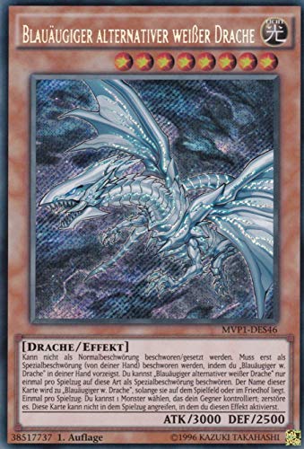 Konami - MVP1-DES46 – Dragón blanco alternativo de ojos azules – Secret Rare – 1ª edición – DE – Yugioh