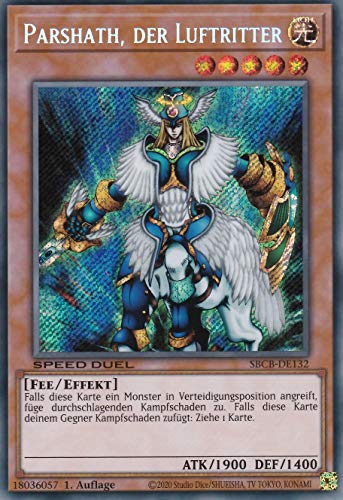 Konami - SBCB-DE132 Parshath, der Luftritter - Secret Rare - Yu-Gi-Oh - Deutsch - Primera edición