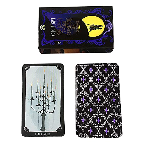 La Pesadilla Antes de Navidad Tarjetas de Tarot Tablero Juegos de Mesa Juegos de Deck Oracle Tarjetas Adivination Fate Tarjeta de Juego Familia Familia Regalo,with Tablecloth + Bag,Standard