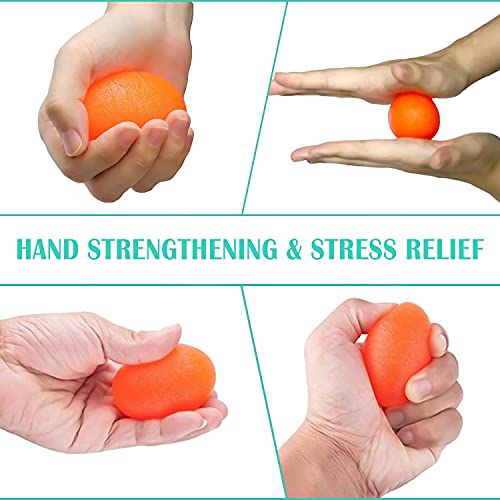 Lahviuu Anti Estrés Bolas,5 Piezas Bolas Antiestrés Pelota Rehabilitacion Mano Fortalecedor de Mano Pelota Entrenamiento Dedos,Stress Relief Bola en Adulto Niño