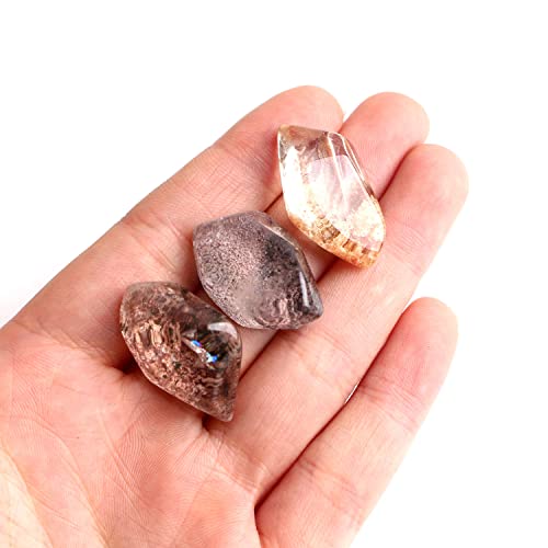 LANGGUSHI Xa216 1 PC Mini Hermosas Piedras de Fantasma Natural Crystal Fantasma Freeform Freeform Bricolaje Colección Colección Espécimen curativo Encanto Regalo Piedra Funcional