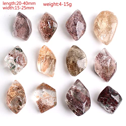 LANGGUSHI Xa216 1 PC Mini Hermosas Piedras de Fantasma Natural Crystal Fantasma Freeform Freeform Bricolaje Colección Colección Espécimen curativo Encanto Regalo Piedra Funcional