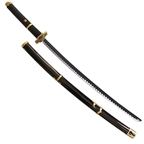 LANHA Hecho a Mano Roronoa Zoro Katana, Aproximadamente 104 cm en General, Protagonista Katana Espada de Hoja de Madera samurái, Shusui, Wado Ichimonji, Yubashiri Katana para Fines de Cosplay