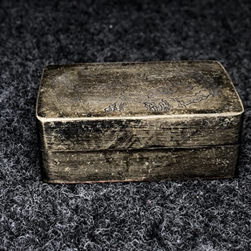 LAOJUNLU Caja de bronce de bronce antiguo colección de obras maestras de estilo tradicional chino solitario estilo C41