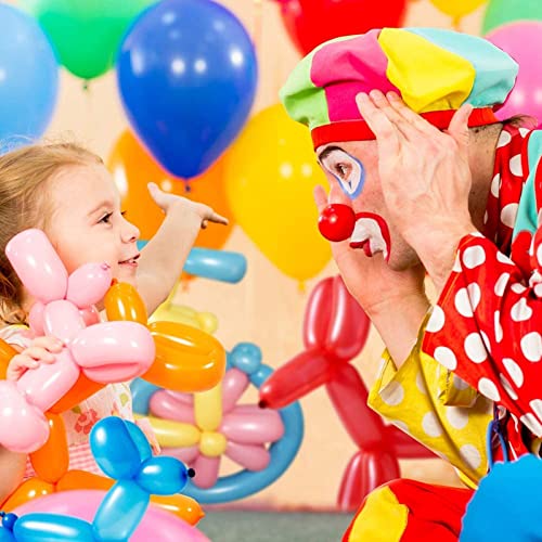 Largo Globos,Globos Mágicos,100 Piezas Globos de Moldeables, Globos Largos de Colores,Globos de Látex Duraderos, para Fiestas de Cumpleaños, Bodas, Aniversarios y Celebraciones (100)