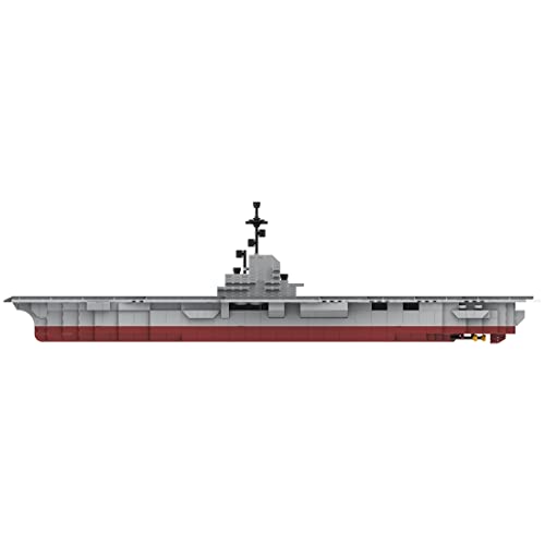 LDB SHOP Maqueta técnica de barco, 1085 bloques de sujeción, técnica, modelo militar, portaaviones, battleship, bloques de construcción, juguete de construcción compatible con Lego Technic