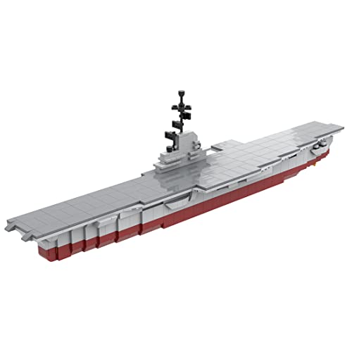 LDB SHOP Maqueta técnica de barco, 1085 bloques de sujeción, técnica, modelo militar, portaaviones, battleship, bloques de construcción, juguete de construcción compatible con Lego Technic