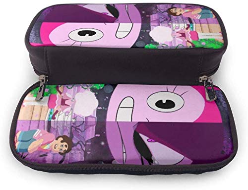 Leather Estuche Cartoon Steven Universe Spinel Pen Case Pouch Holder Stationery Cosmetic Makeup Double Zipper Bag for Adults Girls Boys School Office