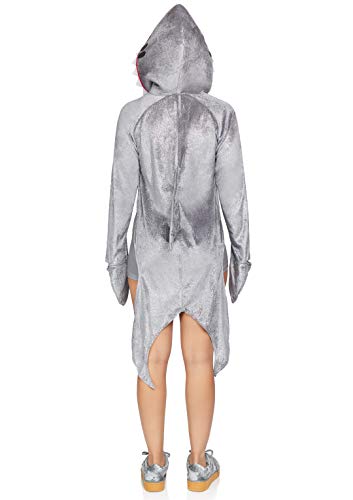 Leg Avenue 2 Pc Man-Eating Shark Costume Adult Sized, Gris, S-M para Mujer