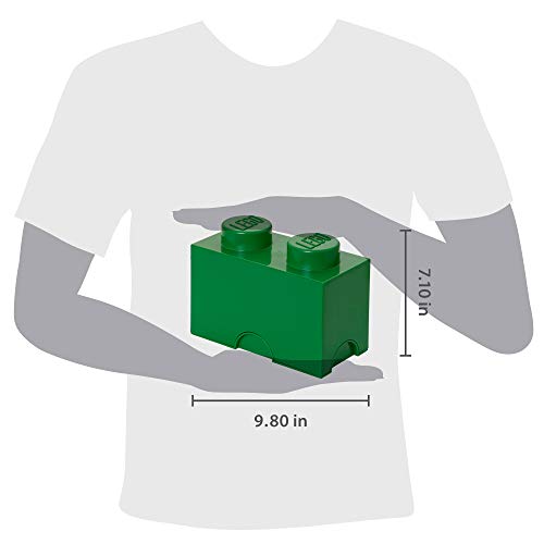 Lego 40021734 - Caja en forma de bloque de lego 2, color verde [importado de Alemania]