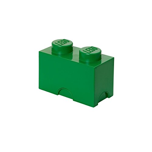 Lego 40021734 - Caja en forma de bloque de lego 2, color verde [importado de Alemania]