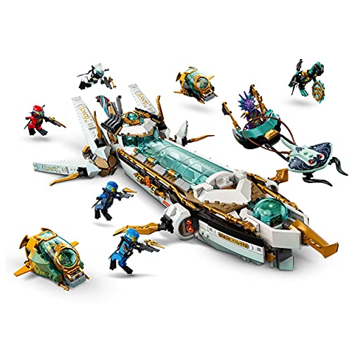 LEGO 71756 Ninjago Barco de Asalto Hidro, Submarino de Juguete para Construir con Mini Figuras, Set para Niños +9 Años