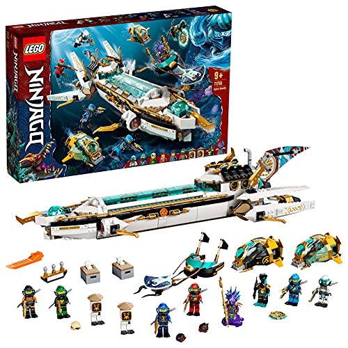 LEGO 71756 Ninjago Barco de Asalto Hidro, Submarino de Juguete para Construir con Mini Figuras, Set para Niños +9 Años