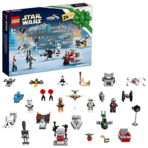 LEGO 75307 Star Wars, Calendario de Adviento de 2021, Set de Construcción para Niños, The Mandalorian para Niños de 6 Años