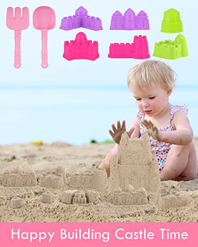 Lehoo Castle Juguetes Playa, 29 Pcs Juguetes de Arena con Cubo Playa, Regadera Juguete, Palas Playa, Juguetes Arena Parque para Niñas Niños