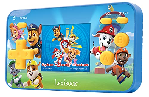 LEXIBOOK- Paw Patrol La Patrulla Caninca Chase Cyber Arcade Pocket Consola portátil, 150 Juegos, LCD, con Pilas, Azul/Rojo