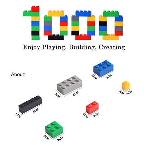 LIGHTALING Bloques de Construcción 1000 Piezas Compatible con Lego, Classic Colore Ladrillos de Construcción Juguetes educativos para niños 6+​