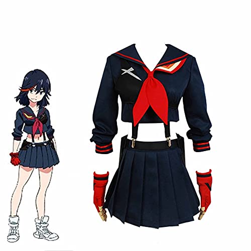 lilongjiao Matoi Ryuko Cosplay MATAR La MATAR Trajes de anime Vestidos Uniformes Disfraces de Halloween Animación Lugares de exposición (Color : Black, Size : XXL)