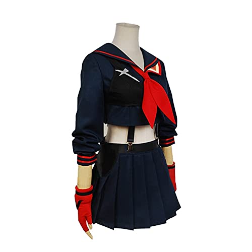 lilongjiao Matoi Ryuko Cosplay MATAR La MATAR Trajes de anime Vestidos Uniformes Disfraces de Halloween Animación Lugares de exposición (Color : Black, Size : XXL)