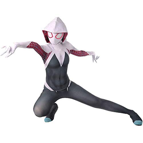 LINLIN Spider-Gwen Costumes Cosplay, - Juego de rol Bodysuit Anime - Disfraz de adulto para niño con diseño de Navidad y fiesta (100 a 110 cm), diseño de Spider-Gwen