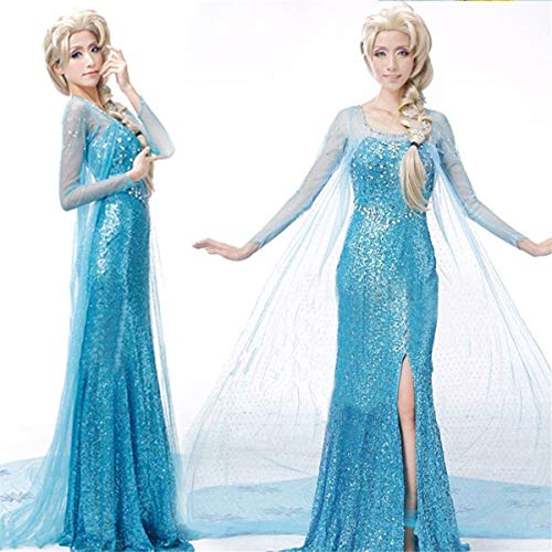 LOBTY Vestido Elegante de Princesa para Mujer Vestido de Lentejuelas Vestido Largo de Noche para Mujer Vestido Festivo de Halloween de Navidad Mardi Gras Disfraz de Carnaval Vestidos de Cosplay S-XXL