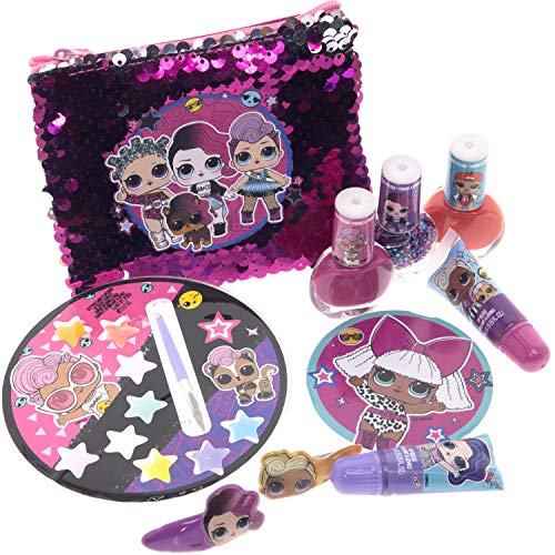 L.O.L Surprise! Townley Girl Makeover Set con más de 20 piezas, que incluyen brillo de labios, esmalte de uñas, uñas a presión, pegatinas de uñas y bolsa de lentejuelas reversible, mayores de 5 años