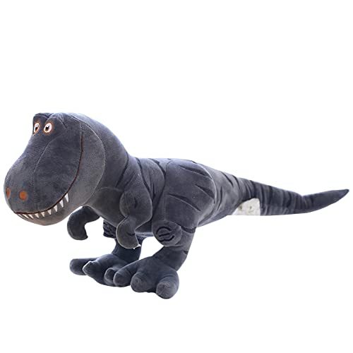 LSFYSZD Juguete de peluche de dinosaurio, muñeco de peluche de animales de peluche, dinosaurio verde, tiranosaurio, Rex, juguete de dinosaurio para bebé, niña, niños, regalos de cumpleaños (gris, S)