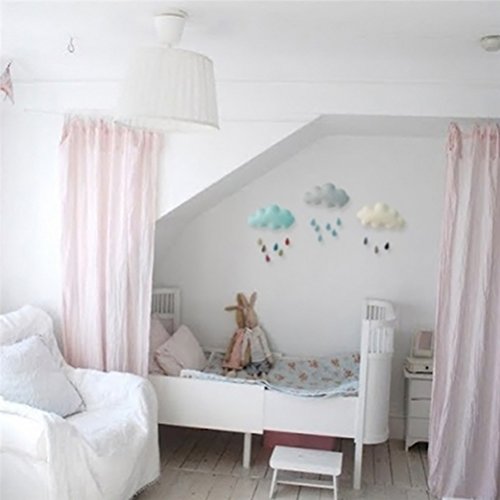 LUOEM Techo Móvil Colgante Nube Decoraciones Corazón Guirnalda para Niños Habitación Baby Shower