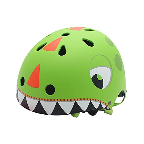 LZDMY Casco Bici Niño, Casco Bicicleta para Niños de 2-5 años, Cascos Infantiles de Protección para Patines Patinete Patinaje Ciclismo Monopatín Scooter Deportes, Regalo Bebe (Dino Verde)