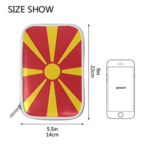 Macedonia - Estuche organizador de lápices con bandera de Macedonia