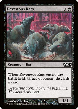 Magic The Gathering - Ravenous Rats - Ratas famelicas - Magic 2013 - Foil
